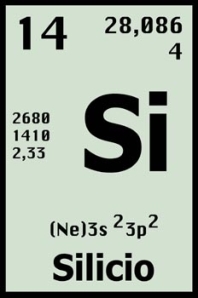 El silicio, elemento número 14.