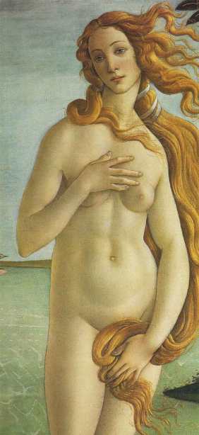 El Nacimiento de Venus de Sandro Botticelli. 1485.